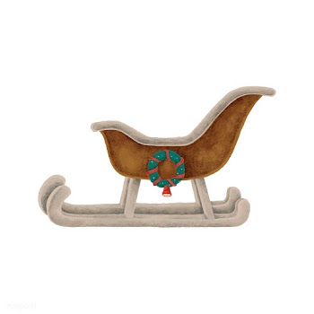 Hand drawn Santa Claus sleigh | Free stock vector - 488741