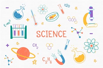 Hand-drawn science background theme Free Vector
