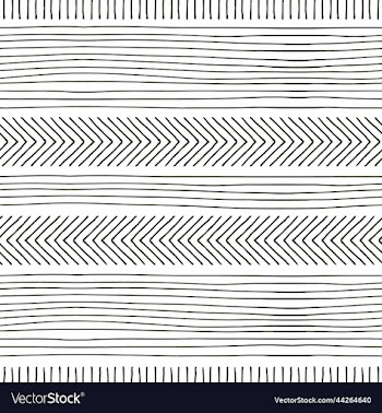 hand drawn seamless pattern of lines and