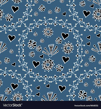 Hand drawn seamless pattern with floral elements vector image