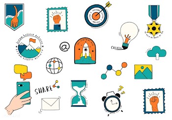 Hand drawn set of digital marketing symbols i.. | Free stock vector - 472227