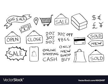 hand drawn shopping icon