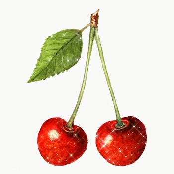 Hand drawn sparkling cherries design element | Free  transparent png - 2354795