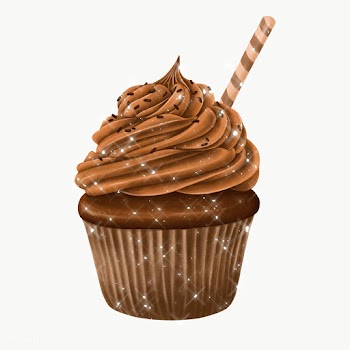 Hand drawn sparkling chocolate cupcake design element | Free  transparent png - 2349550