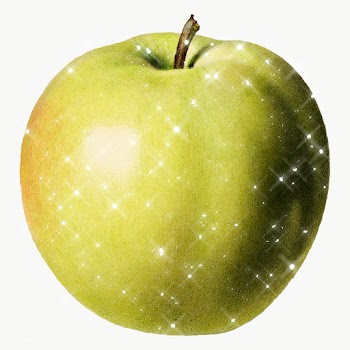 Hand drawn sparkling green apple design element | Free  transparent png - 2354746