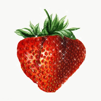 Hand drawn sparkling ripe strawberry design element | Free  transparent png - 2349548