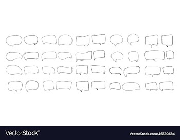 hand drawn speech bubble