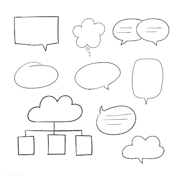 Hand drawn speech bubble collection | Free stock vector - 558658
