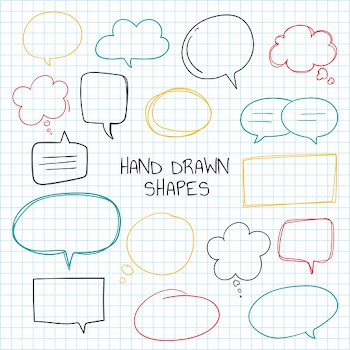 Hand drawn speech bubble collection | Free stock vector - 558661