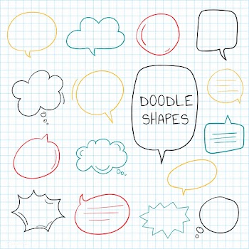 Hand drawn speech bubble collection | Free stock vector - 558662