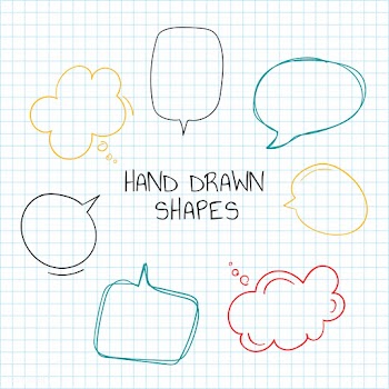 Hand drawn speech bubble collection | Free stock vector - 558669