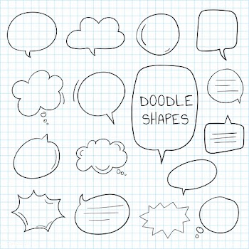 Hand drawn speech bubble collection | Free stock vector - 558672