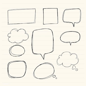 Hand drawn speech bubble collection | Free stock vector - 558673