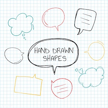 Hand drawn speech bubble collection | Free stock vector - 558677