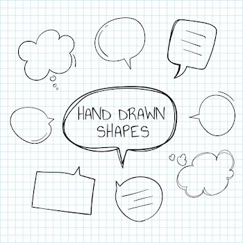 Hand drawn speech bubble collection | Free stock vector - 558679