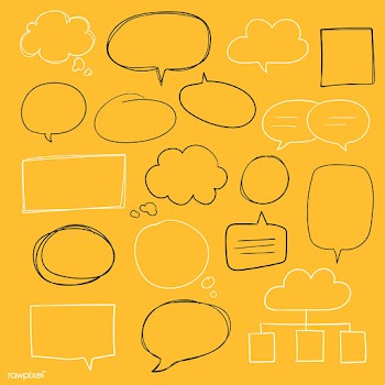 Hand drawn speech bubble collection | Free stock vector - 558680