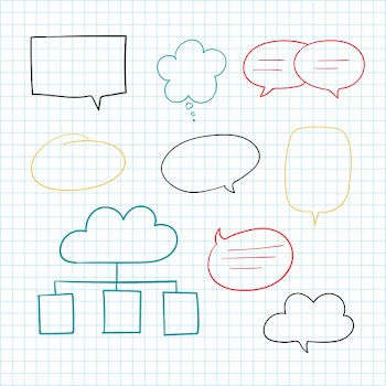 Hand drawn speech bubble collection | Free stock vector - 558683