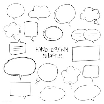Hand drawn speech bubble collection | Free stock vector - 558694