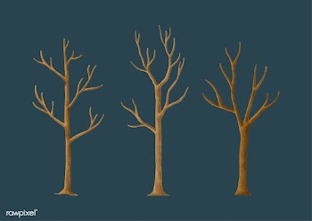Hand drawn spooky trees in the autumn | Free stock vector - 469084