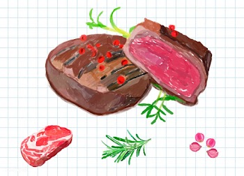 Hand drawn steak watercolor style | Free stock vector - 393093