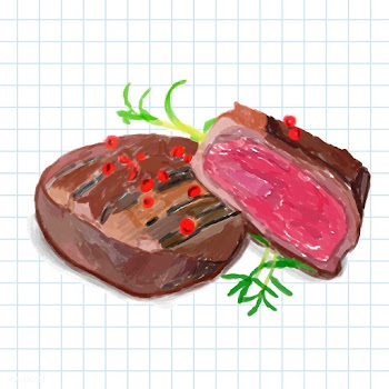 Hand drawn steak watercolor style | Free stock vector - 393356