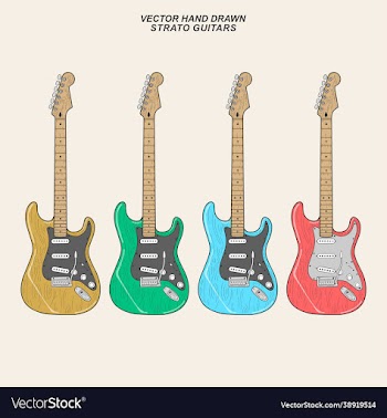 hand drawn stratocaster guitar