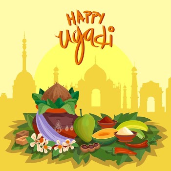 Hand drawn style for ugadi festival Free Vector