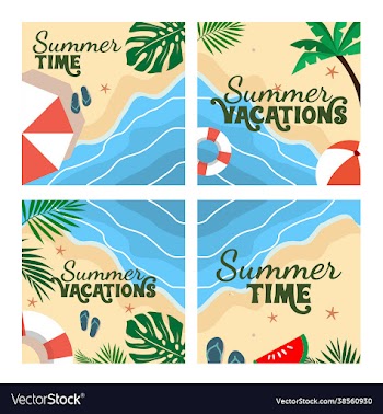 hand drawn summer posts collection