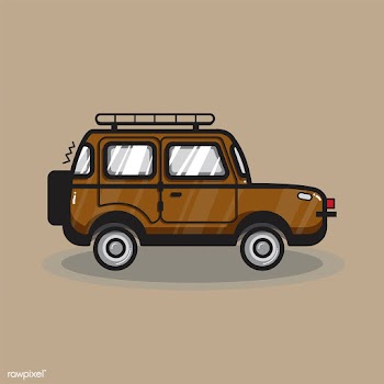Hand drawn SUV car illustration | Free stock vector - 445131