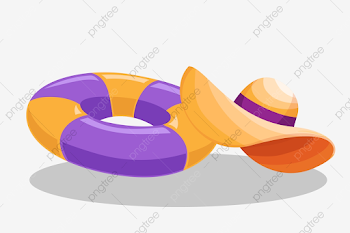 Hand Drawn Swim Ring Swim Ring Illustration Purple Orange Swim ...