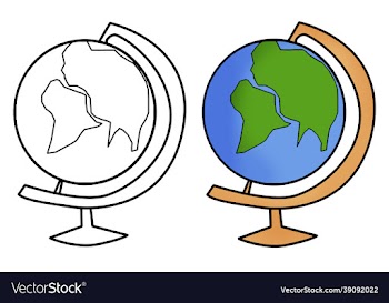 hand drawn teacher globe