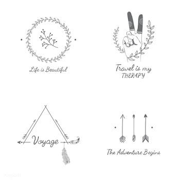 Hand drawn travel design collection | Free stock vector - 547431