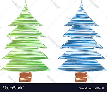 					Hand drawn trees vector image														