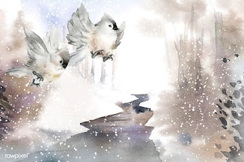 Hand drawn tufted titmouse birds in wintertim.. | Free stock vector - 489682