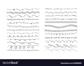 hand drawn underlines symbol