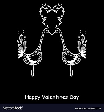 Hand drawn valentines day ornaments abstract icon vector image