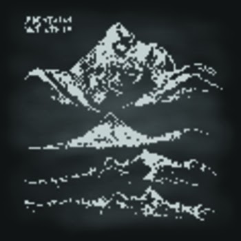 Hand drawn vector illustration. Mountain set. Vintage. Sketch. Chalkboard.