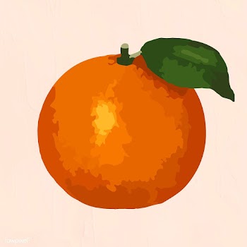 Hand drawn vectorized tangerine orange sticker design resource | Free  vector - 2361276
