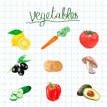 Hand drawn vegetables watercolor style | Free stock vector - 393279