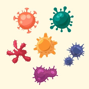 Hand drawn virus collection Free Vector
