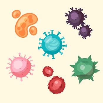 Hand drawn virus collection Free Vector