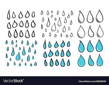 hand drawn water drop