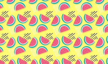 Hand drawn watermelon seamless pattern Free Vector
