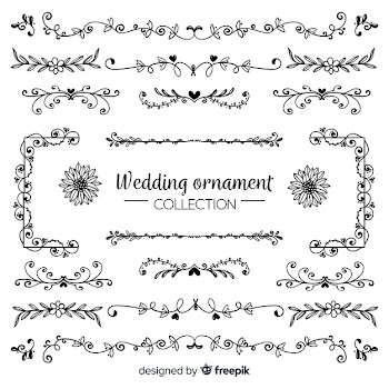 Hand drawn wedding ornament collection Free Vector
