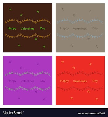 Hand drawn wedding ornaments abstract icon set vector image