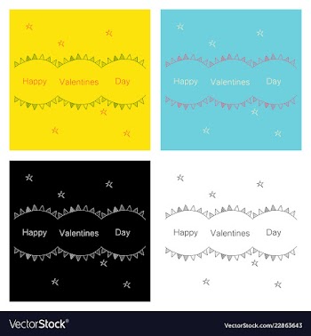 Hand drawn wedding ornaments abstract icon set vector image