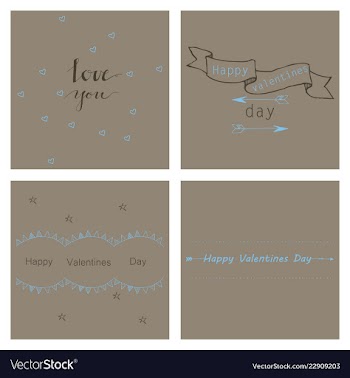 Hand drawn wedding ornaments abstract icon set vector image