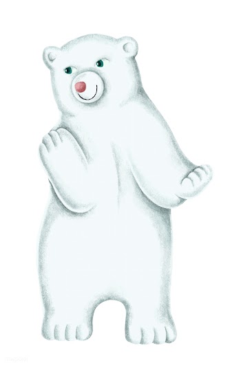 Hand-drawn white polar bear cub | Free stock vector - 543813