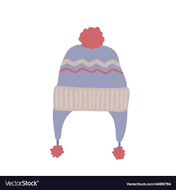 hand drawn winter clothing hat