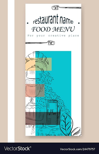 Hand drawn with fast food restaurant menu vector image
